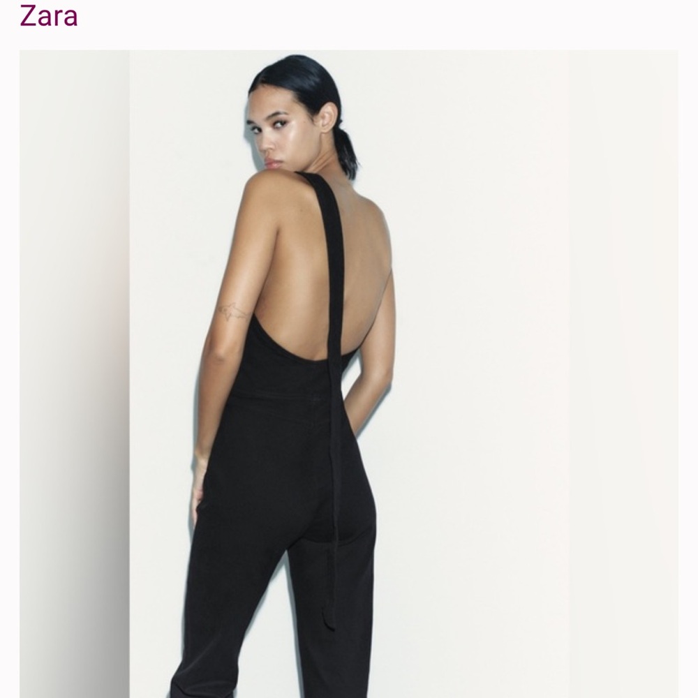 Zara Black One-Shoulder Maxi Dress NEW - Picture 2 of 11